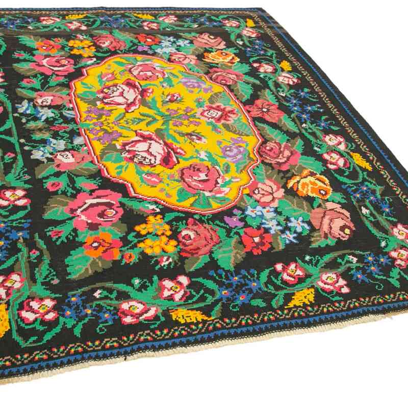 Multicolor Alfombra Vintage Moldovan Kilim - 197 cm x 230 cm - K0038995