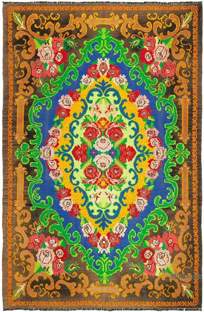 Çok Renkli Vintage Moldova Kilimi - 210 cm x 313 cm - K0039000