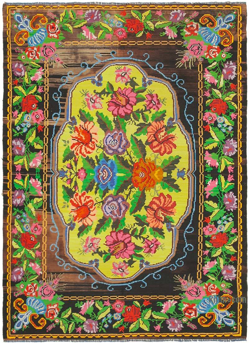 Çok Renkli Vintage Moldova Kilimi - 211 cm x 286 cm - K0039004
