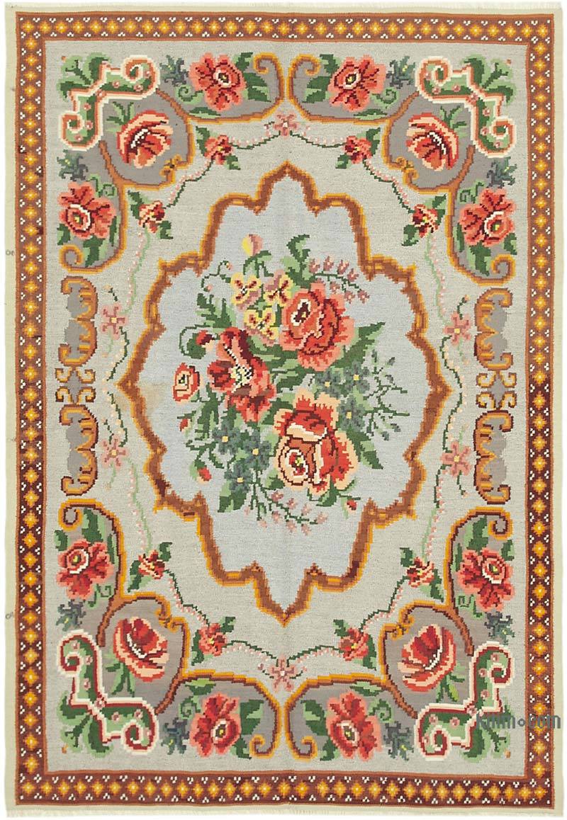 Çok Renkli Vintage Moldova Kilimi - 158 cm x 228 cm - K0039017