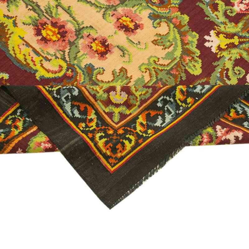 Multicolor Vintage Handwoven Moldovan Kilim Rug - 5' 1" x 7' 1" (61 in. x 85 in.) - K0039039