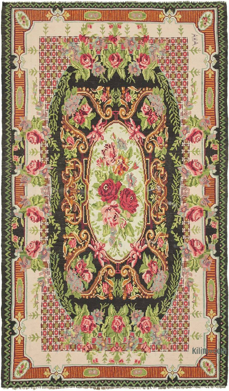 Çok Renkli Vintage Moldova Kilimi - 214 cm x 356 cm - K0039046