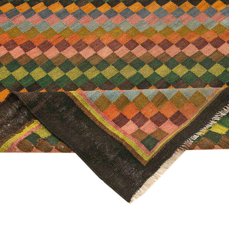 Multicolor Alfombra Vintage Moldovan Kilim - 208 cm x 384 cm - K0039082