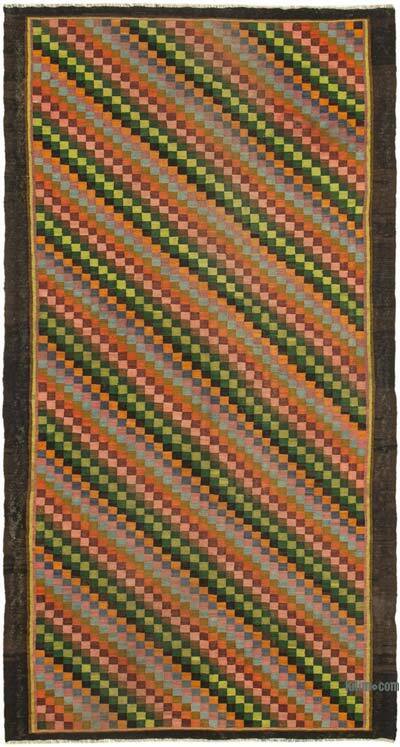 Çok Renkli Vintage Moldova Kilimi - 208 cm x 384 cm