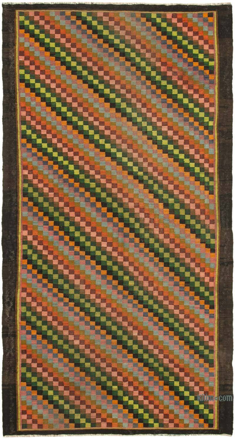 Multicolor Alfombra Vintage Moldovan Kilim - 208 cm x 384 cm - K0039082