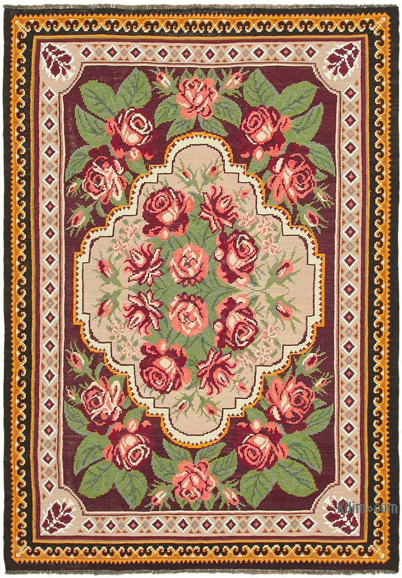 Çok Renkli Vintage Moldova Kilimi - 192 cm x 270 cm - K0039100