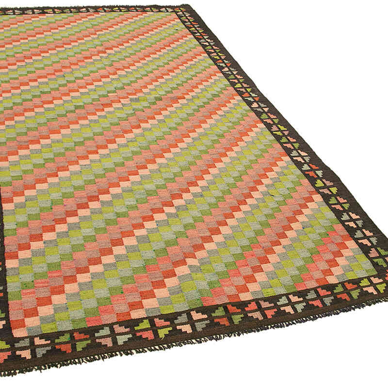 Multicolor Vintage Handwoven Moldovan Kilim Rug - 5' 3" x 10' 5" (63 in. x 125 in.) - K0039105