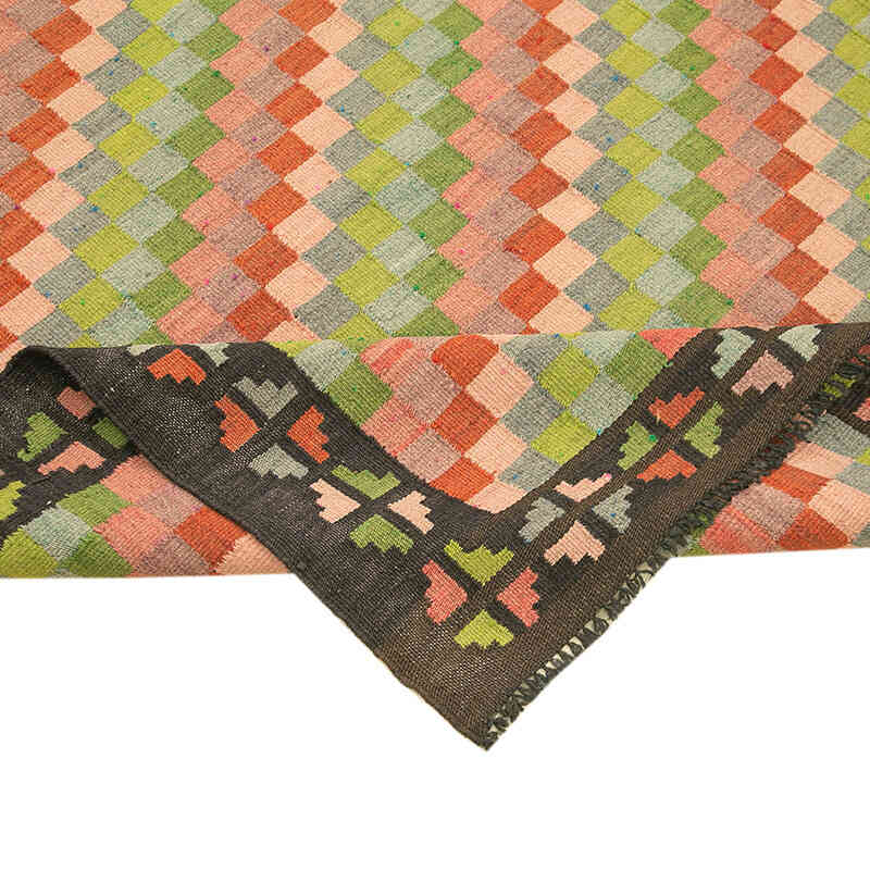 Multicolor Vintage Handwoven Moldovan Kilim Rug - 5' 3" x 10' 5" (63 in. x 125 in.) - K0039105