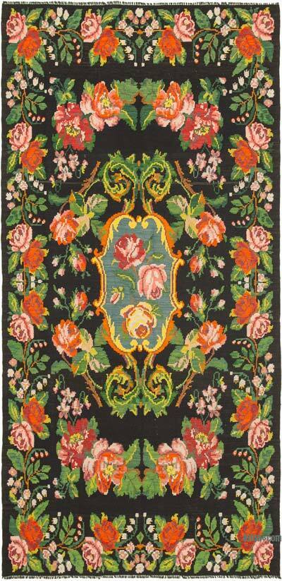 Vintage Handwoven Moldovan Kilim Rug - 6' 7" x 13' 3" (79 in. x 159 in.)