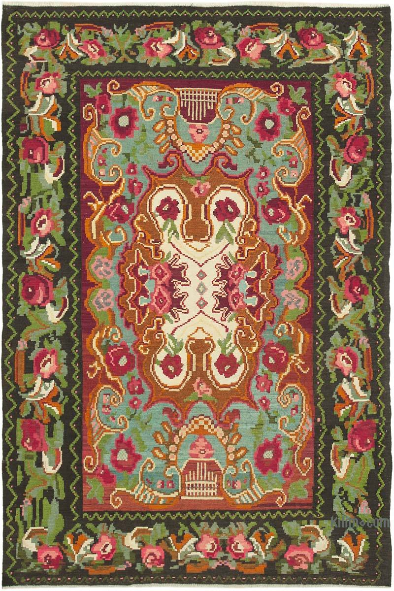 Çok Renkli Vintage Moldova Kilimi - 190 cm x 278 cm - K0039117