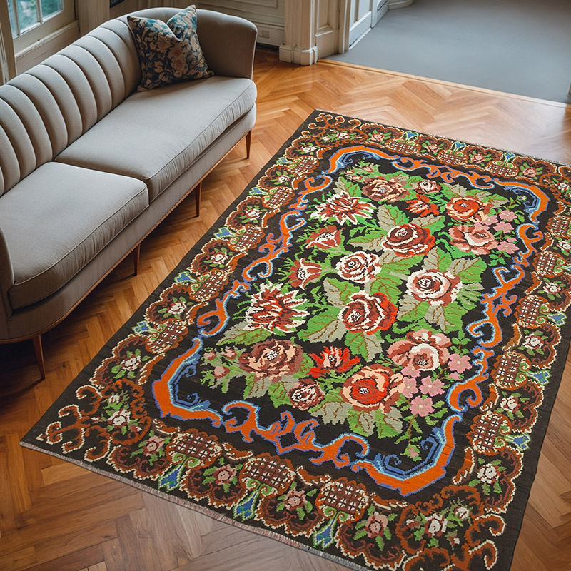 Alfombra Vintage Moldovan Kilim - 197 cm x 274 cm - K0039131