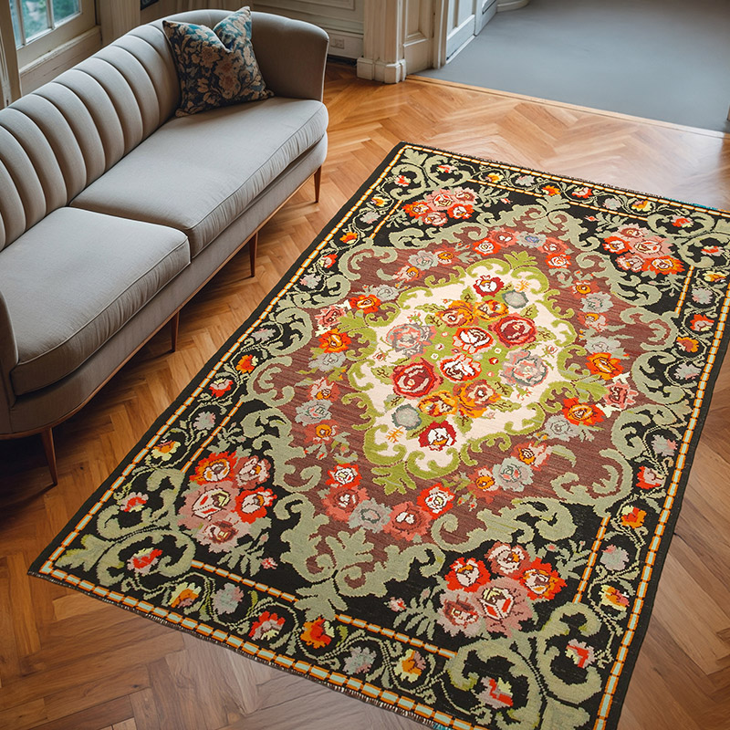 Alfombra Vintage Moldovan Kilim - 200 cm x 304 cm - K0039135