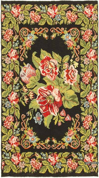 Vintage Handwoven Moldovan Kilim Rug - 5' 8" x 10' 2" (68 in. x 122 in.)