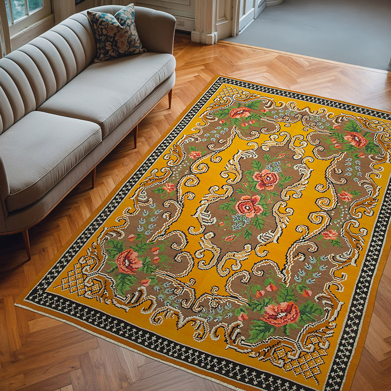 Alfombra Vintage Moldovan Kilim - 185 cm x 270 cm - K0039152