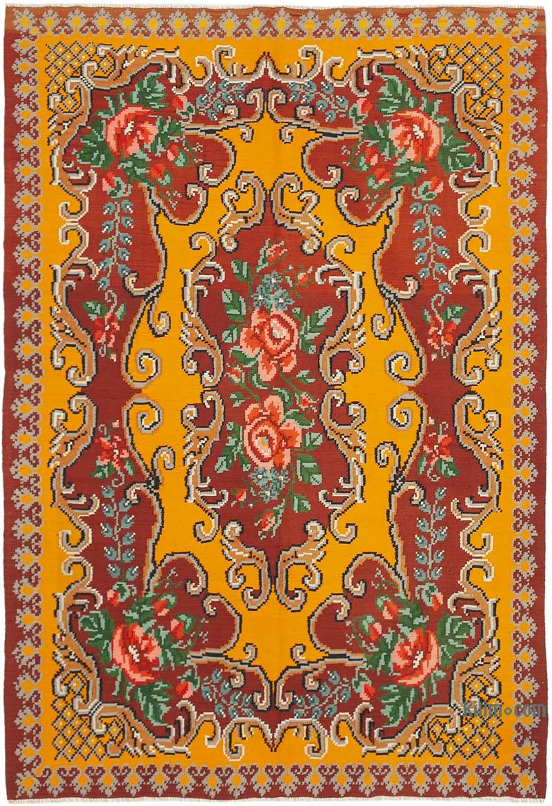 Çok Renkli Vintage Moldova Kilimi - 192 cm x 275 cm - K0039155
