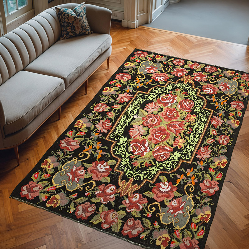 Alfombra Vintage Moldovan Kilim - 187 cm x 289 cm - K0039168