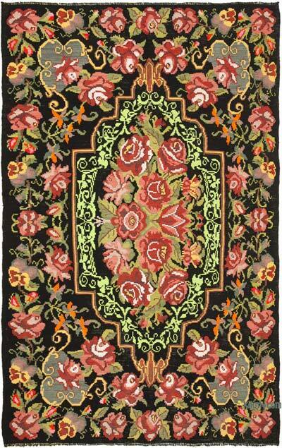 Vintage Handwoven Moldovan Kilim Rug - 6' 2" x 9' 6" (74 in. x 114 in.)