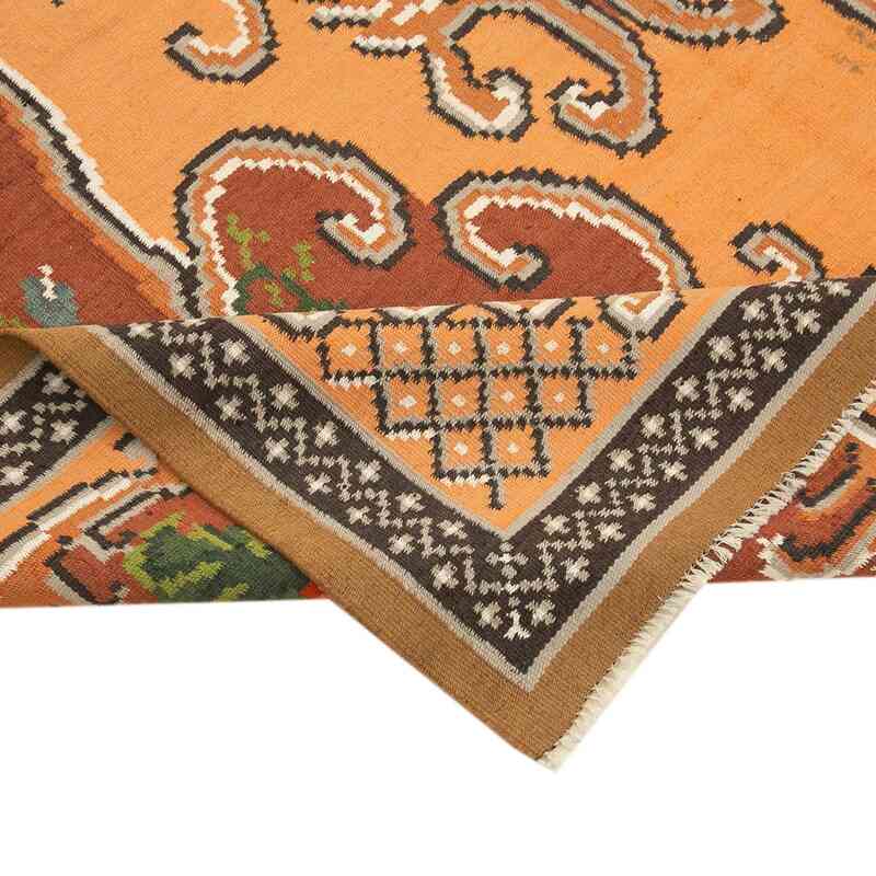 Multicolor Vintage Handwoven Moldovan Kilim Rug - 5' 9" x 9' 3" (69 in. x 111 in.) - K0039171