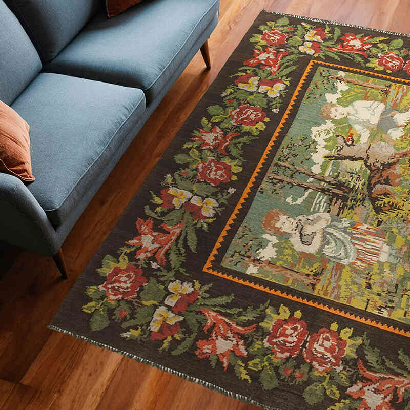 Alfombra Vintage Moldovan Kilim - 192 cm x 240 cm - K0039181