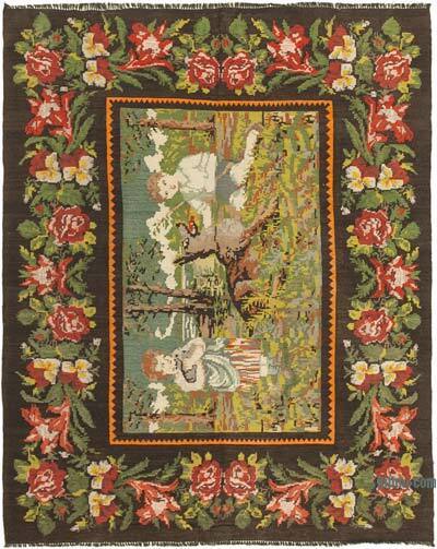 Vintage Moldova Kilimi - 192 cm x 240 cm