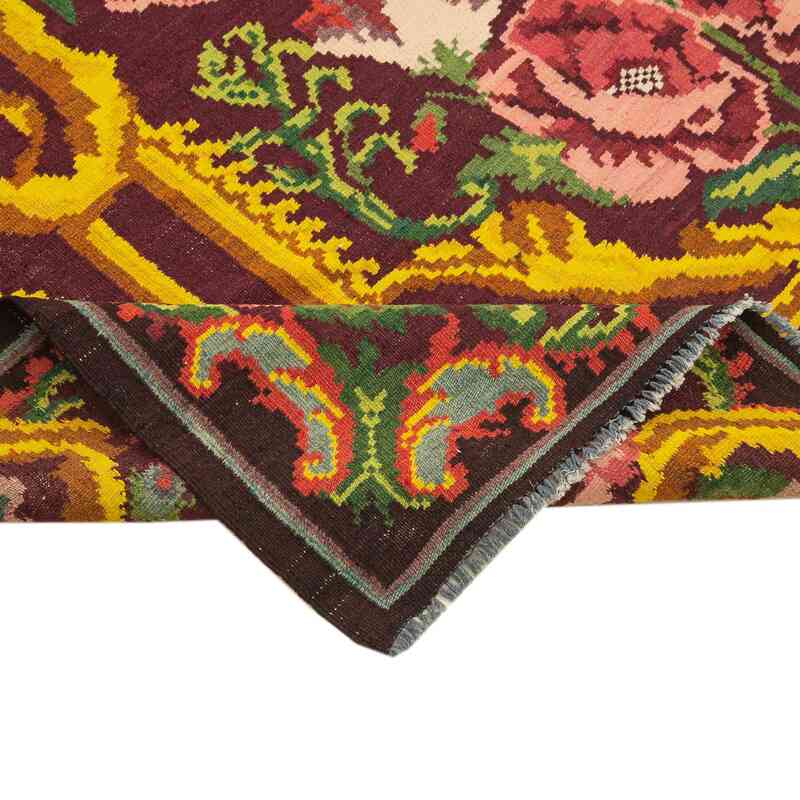 Multicolor Vintage Handwoven Moldovan Kilim Rug - 6' 8" x 10' 6" (80 in. x 126 in.) - K0039195