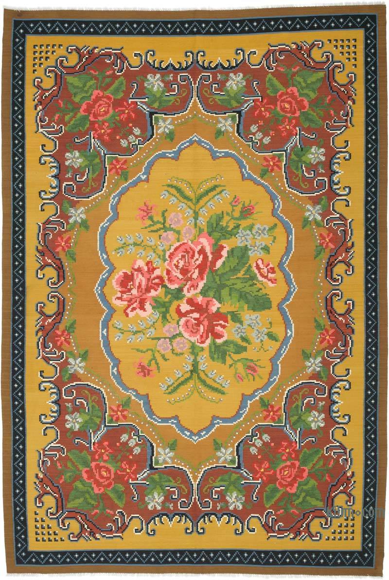 Çok Renkli Vintage Moldova Kilimi - 198 cm x 295 cm - K0039196
