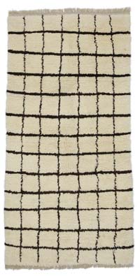 Bej, Kahverengi Yeni Fas Stili El Dokuma Tulu - 114 cm x 230 cm