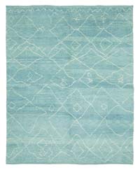 New Moroccan Style Hand-Knotted Tulu Rug - 7' 9" x 9' 7" (93" x 115")