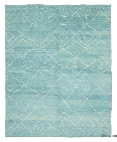Lacivert Fas Stili El Dokuma Tülü - 235 cm x 291 cm