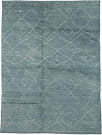 New Moroccan Style Hand-Knotted Tulu Rug - 7' 11" x 10' 7" (95" x 127")