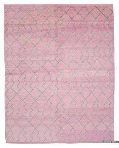 Pembe Fas Stili El Dokuma Tülü - 240 cm x 297 cm