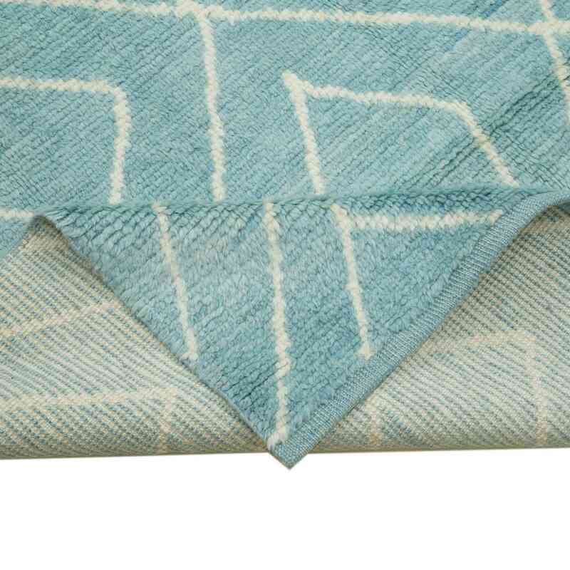 Blue Moroccan Style Hand-Knotted Tulu Rug - 9' 9" x 14' 3" (117 in. x 171 in.) - K0039261