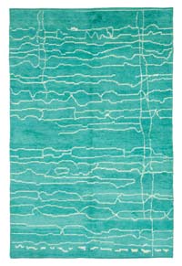 New Moroccan Style Hand-Knotted Tulu Rug - 6' 7" x 9' 11" (79" x 119")