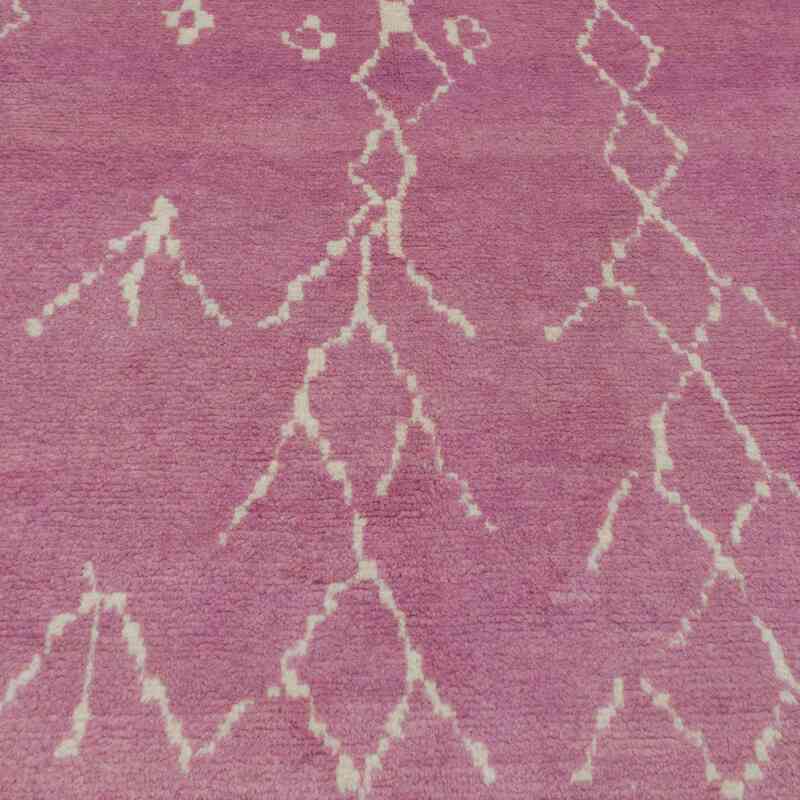 Pink Moroccan Style Hand-Knotted Tulu Rug - 6' 2" x 9' 1" (74 in. x 109 in.) - K0039268