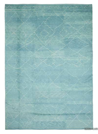 Lacivert Fas Stili El Dokuma Tülü - 302 cm x 422 cm