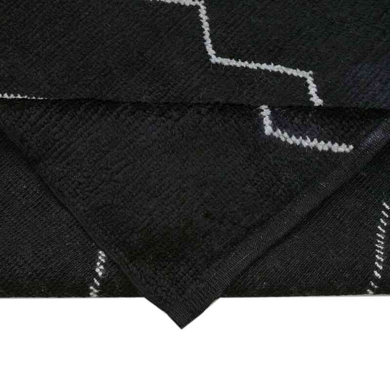 Siyah Fas Stili El Dokuma Tülü - 236 cm x 298 cm - K0039282
