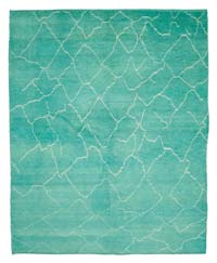 New Moroccan Style Hand-Knotted Tulu Rug - 7' 10" x 9' 11" (94" x 119")