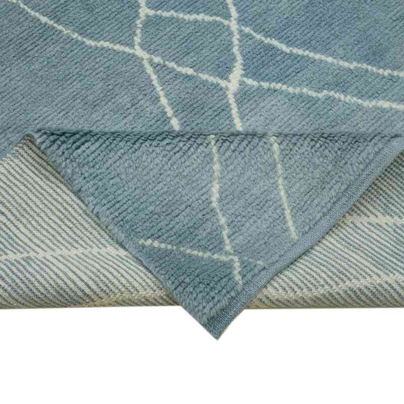 Lacivert Fas Stili El Dokuma Tülü - 238 cm x 301 cm - K0039290
