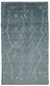 New Moroccan Style Hand-Knotted Tulu Rug - 6' 3" x 10' 9" (75" x 129")