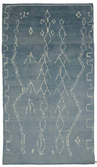 Lacivert Fas Stili El Dokuma Tülü - 190 cm x 327 cm