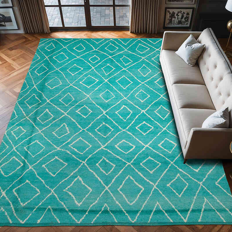 Alfombra "Tulu" de estilo marroquí anudada a mano - 280 cm x 385 cm - K0039296