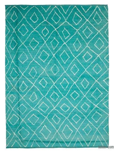 摩洛哥风格手结图鲁地毯- 9英尺2英寸x12英尺8英寸(110英寸)。x 152。)