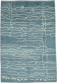 New Moroccan Style Hand-Knotted Tulu Rug - 6' 3" x 9'  (75" x 108")