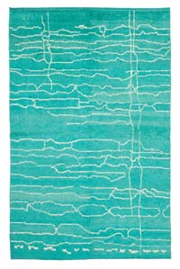 New Moroccan Style Hand-Knotted Tulu Rug - 6' 4" x 10'  (76" x 120")
