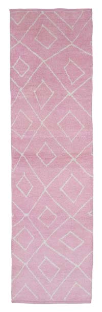 Pembe Fas Stili Yeni Tülü Yolluk - 90 cm x 300 cm