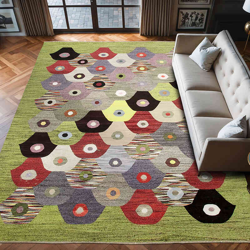 New Turkish Handwoven Kilim Rug - 9' 4" x 12' 6" (112" x 150") - K0039541