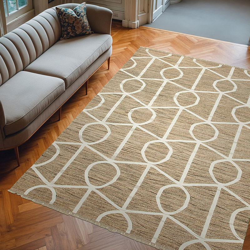 New Turkish Handwoven Kilim Rug - 8' 1" x 10' 6" (97" x 126") - K0039545