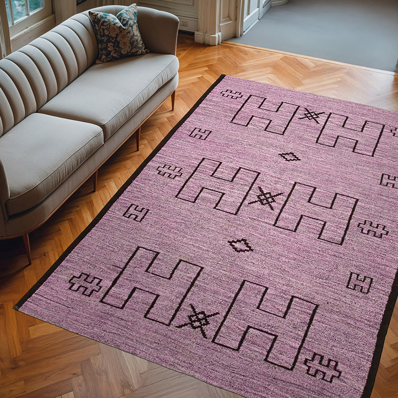 New Turkish Handwoven Kilim Rug - 6' 3" x 8' 11" (75" x 107") - K0039562