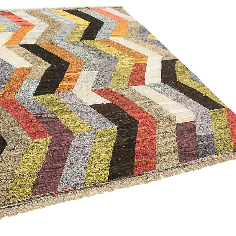 New Turkish Handwoven Kilim Rug - 5' 11" x 8'  (71" x 96") - K0039565