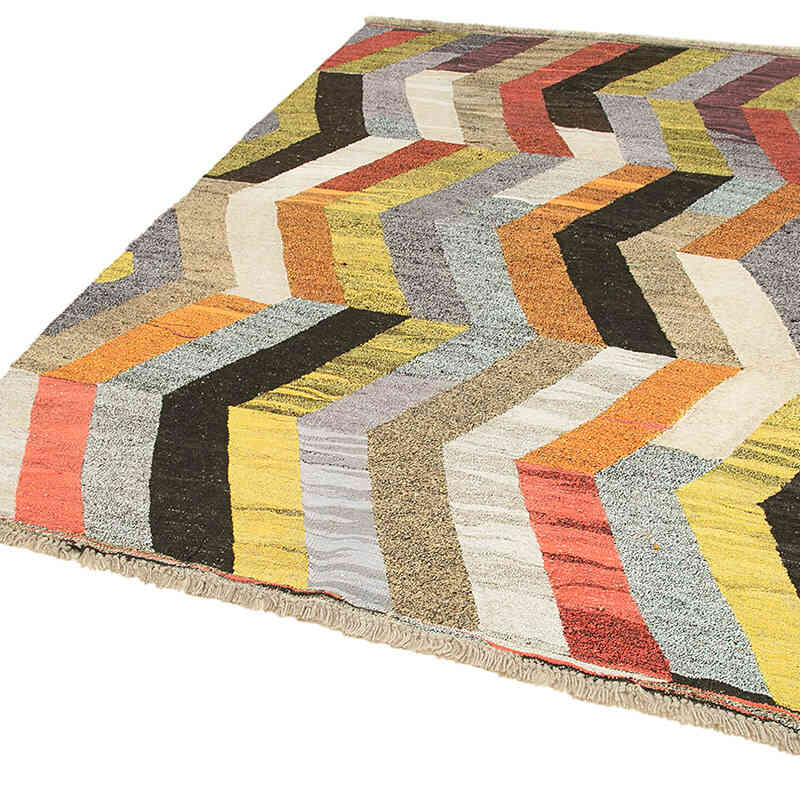 New Turkish Handwoven Kilim Rug - 5' 11" x 8'  (71" x 96") - K0039565